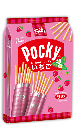 Pocky Strawberry (nine packets)