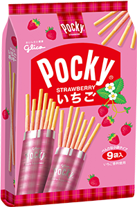 Pocky Strawberry (nine packets)