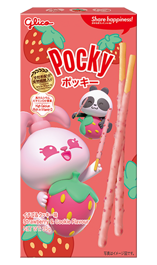 Mini Pocky Strawberry & Cookie Flavour Biscuit Stick 