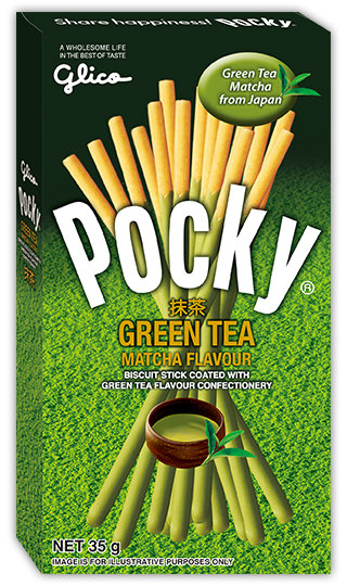 Pocky Matcha Flavour Green Tea｜EZAKI GLICO Pocky